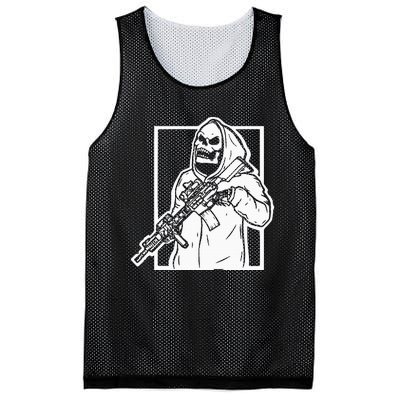 Gangster Skeleton Lazy Halloween Costume Cool Skull Bones Mesh Reversible Basketball Jersey Tank