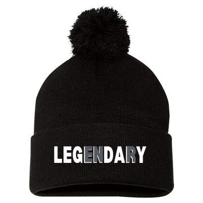 Gym Squad Leg Day  Legendary Workout Pom Pom 12in Knit Beanie