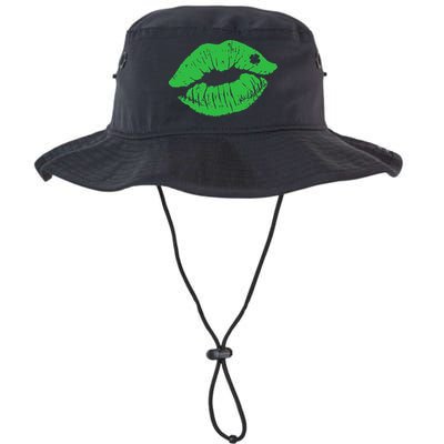 Green Shamrock Lips Kiss sexy St Patricks Day Irish Bucket Hat