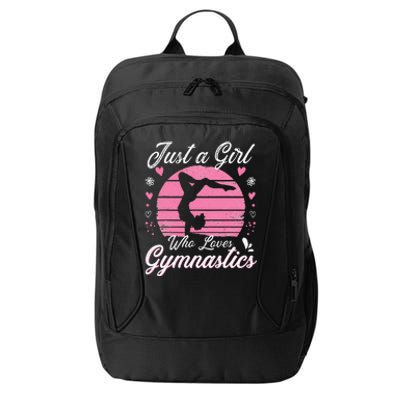 Gymnastic Sport Lover Just A Girl Who Loves Gymnastics City Backpack