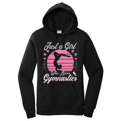 Gymnastic Sport Lover Just A Girl Who Loves Gymnastics Women's Pullover Hoodie