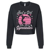 Gymnastic Sport Lover Just A Girl Who Loves Gymnastics Cropped Pullover Crew