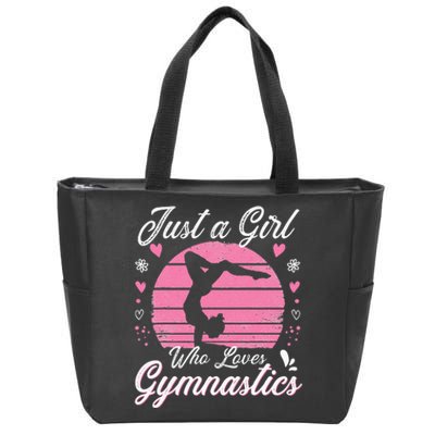 Gymnastic Sport Lover Just A Girl Who Loves Gymnastics Zip Tote Bag