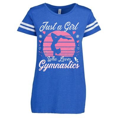 Gymnastic Sport Lover Just A Girl Who Loves Gymnastics Enza Ladies Jersey Football T-Shirt