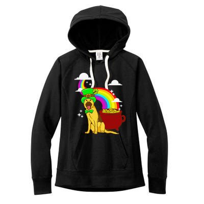 German Shepherd Leprechaun! Funny St Paddy's Day Women's Fleece Hoodie