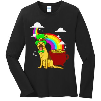 German Shepherd Leprechaun! Funny St Paddy's Day Ladies Long Sleeve Shirt