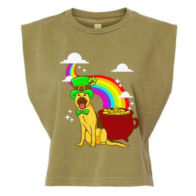 German Shepherd Leprechaun! Funny St Paddy's Day Garment-Dyed Women's Muscle Tee