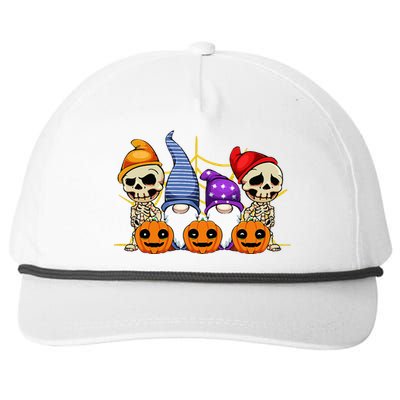 Gnomes Skeleton Lazy Halloween Costume Cute Gnome Skull Snapback Five-Panel Rope Hat