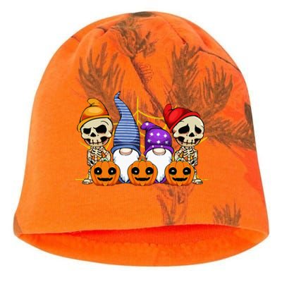 Gnomes Skeleton Lazy Halloween Costume Cute Gnome Skull Kati - Camo Knit Beanie