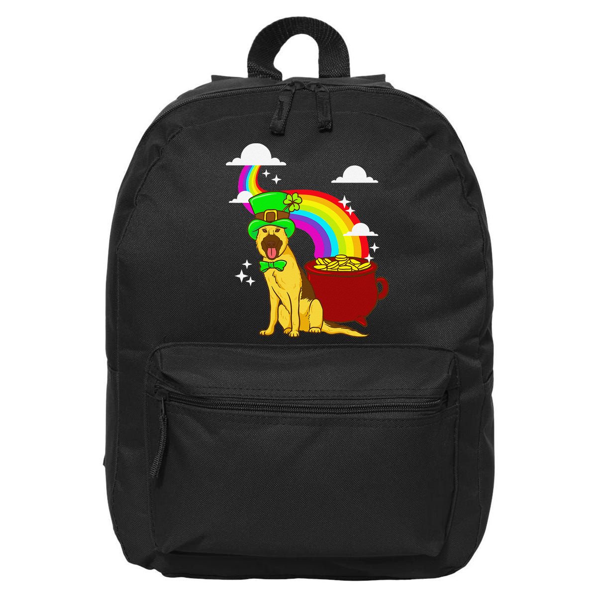 German Shepherd Leprechaun! Funny St Paddy's Day 16 in Basic Backpack