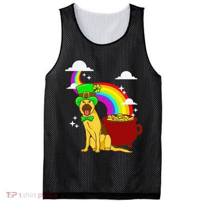 German Shepherd Leprechaun! Funny St Paddy's Day Mesh Reversible Basketball Jersey Tank