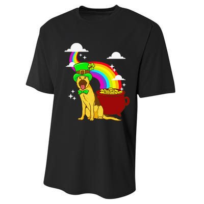 German Shepherd Leprechaun! Funny St Paddy's Day Performance Sprint T-Shirt