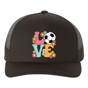 Groovy Soccer Love Cute Soccer Lover Yupoong Adult 5-Panel Trucker Hat