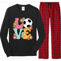 Groovy Soccer Love Cute Soccer Lover Long Sleeve Pajama Set