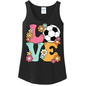 Groovy Soccer Love Cute Soccer Lover Ladies Essential Tank