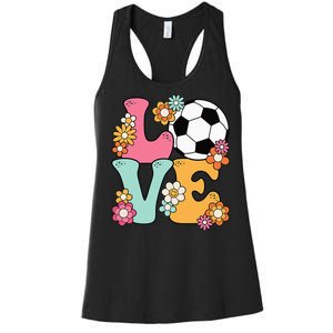 Groovy Soccer Love Cute Soccer Lover Women's Racerback Tank