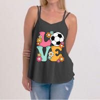 Groovy Soccer Love Cute Soccer Lover Women's Strappy Tank