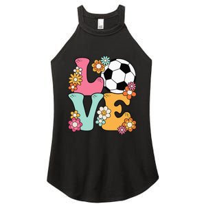 Groovy Soccer Love Cute Soccer Lover Women's Perfect Tri Rocker Tank