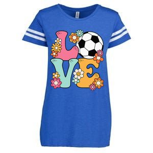 Groovy Soccer Love Cute Soccer Lover Enza Ladies Jersey Football T-Shirt