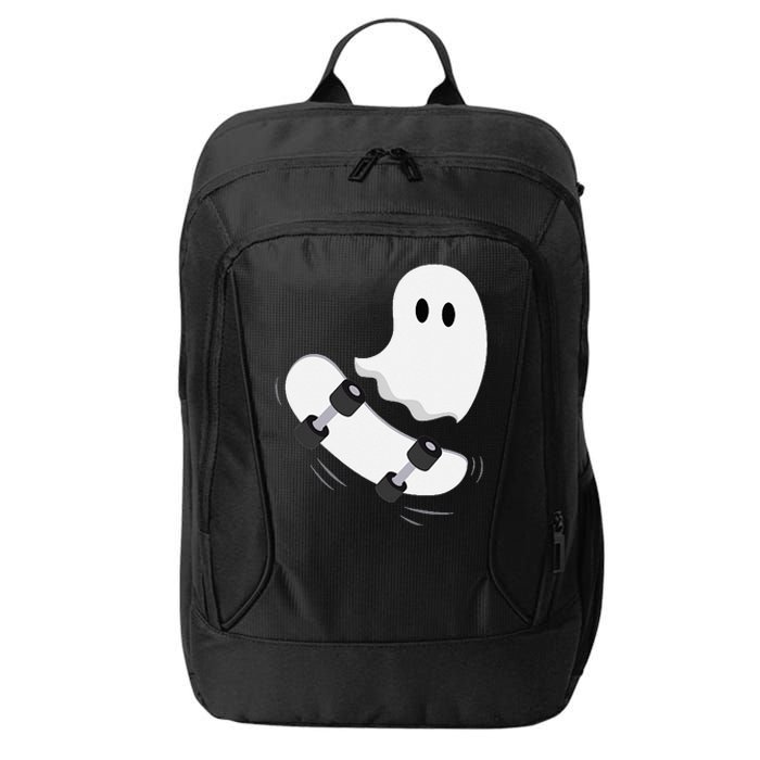 Ghost Skateboard Lazy Halloween Costume Funny Skateboarding City Backpack