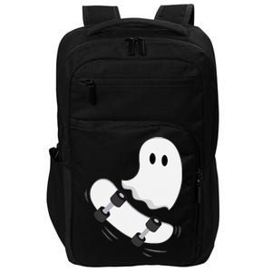 Ghost Skateboard Lazy Halloween Costume Funny Skateboarding Impact Tech Backpack