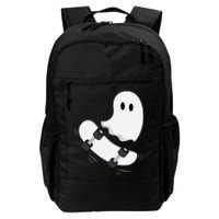 Ghost Skateboard Lazy Halloween Costume Funny Skateboarding Daily Commute Backpack