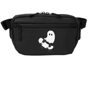 Ghost Skateboard Lazy Halloween Costume Funny Skateboarding Crossbody Pack