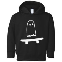 Ghost Skateboard Lazy Halloween Funny Skateboarding Toddler Hoodie