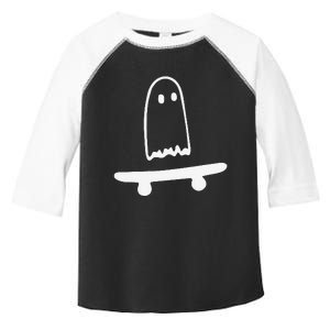 Ghost Skateboard Lazy Halloween Funny Skateboarding Toddler Fine Jersey T-Shirt