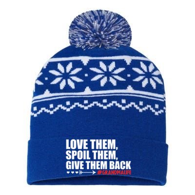 Grandma Spoils Love Them Spoil Them Give Them Back Gift USA-Made Snowflake Beanie