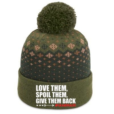 Grandma Spoils Love Them Spoil Them Give Them Back Gift The Baniff Cuffed Pom Beanie