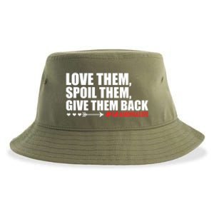 Grandma Spoils Love Them Spoil Them Give Them Back Gift Sustainable Bucket Hat