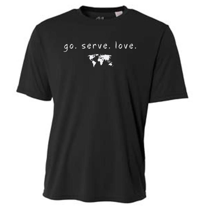 Go Serve Love World Mission Trip Ministry Christian Cooling Performance Crew T-Shirt