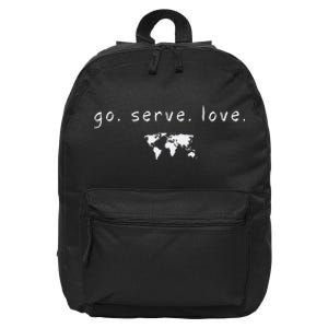 Go Serve Love World Mission Trip Ministry Christian 16 in Basic Backpack