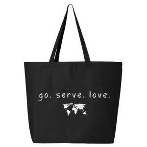 Go Serve Love World Mission Trip Ministry Christian 25L Jumbo Tote