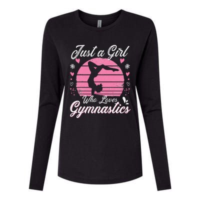 Gymnastic Sport Lover Just A Girl Who Loves Gymnastics Womens Cotton Relaxed Long Sleeve T-Shirt