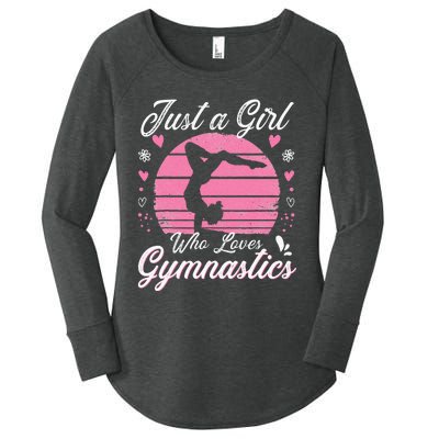 Gymnastic Sport Lover Just A Girl Who Loves Gymnastics Women's Perfect Tri Tunic Long Sleeve Shirt