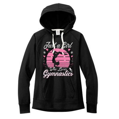 Gymnastic Sport Lover Just A Girl Who Loves Gymnastics Women's Fleece Hoodie