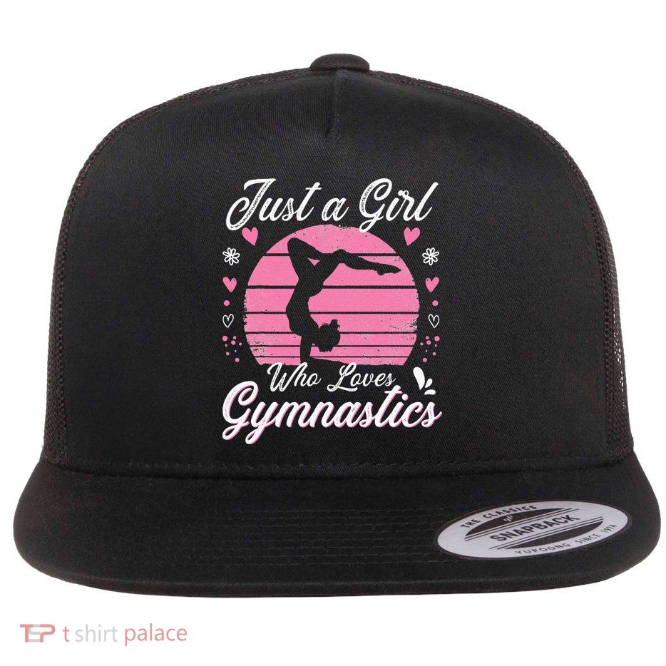 Gymnastic Sport Lover Just A Girl Who Loves Gymnastics Flatbill Hat