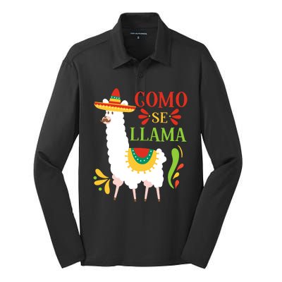 Gomo Se Llama Funny Cinco De Mayo Silk Touch Performance Long Sleeve Polo