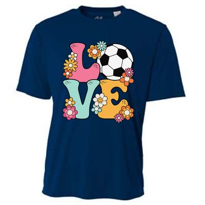 Groovy Soccer Love Cute Soccer Lover Cooling Performance Crew T-Shirt