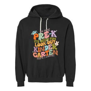 Groovy So Long Prek Look Out Kindergarten Back to School Garment-Dyed Fleece Hoodie