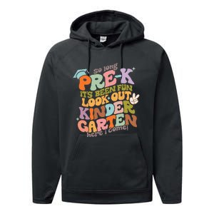 Groovy So Long Prek Look Out Kindergarten Back to School Performance Fleece Hoodie