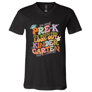 Groovy So Long Prek Look Out Kindergarten Back to School V-Neck T-Shirt