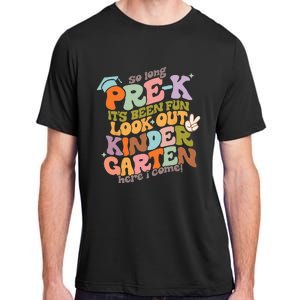 Groovy So Long Prek Look Out Kindergarten Back to School Adult ChromaSoft Performance T-Shirt