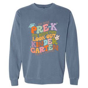 Groovy So Long Prek Look Out Kindergarten Back to School Garment-Dyed Sweatshirt