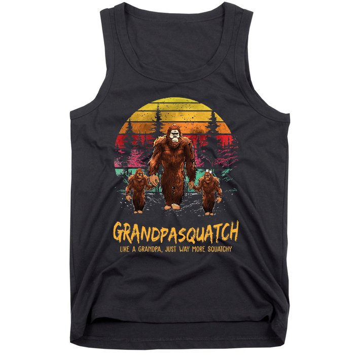 Grandpa Squatch Like A Grandpa Just Way More Squatchy Retro Tank Top