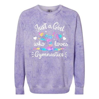 Gymnastic Sport Lover  Just A For  Gymnastics Colorblast Crewneck Sweatshirt