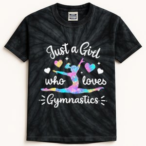 Gymnastic Sport Lover  Just A For  Gymnastics Kids Tie-Dye T-Shirt