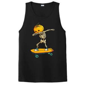 Ghost Skateboard Lazy Halloween Costume Funny Skateboarding PosiCharge Competitor Tank